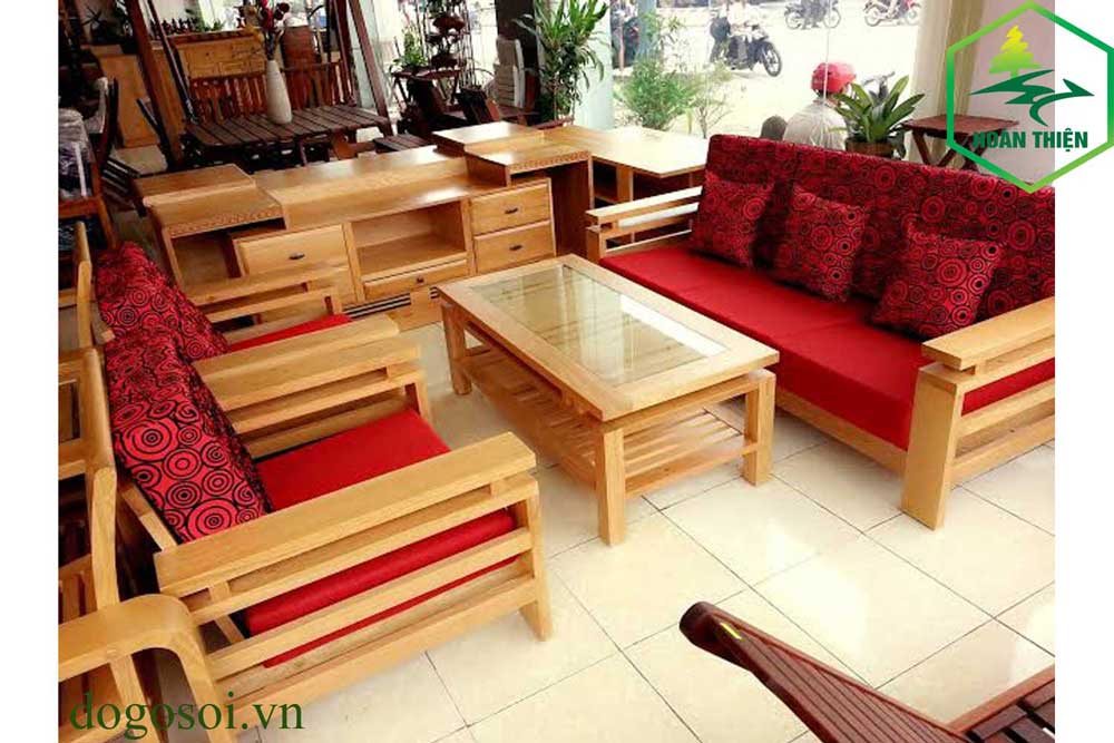Bộ sofa gỗ sồi